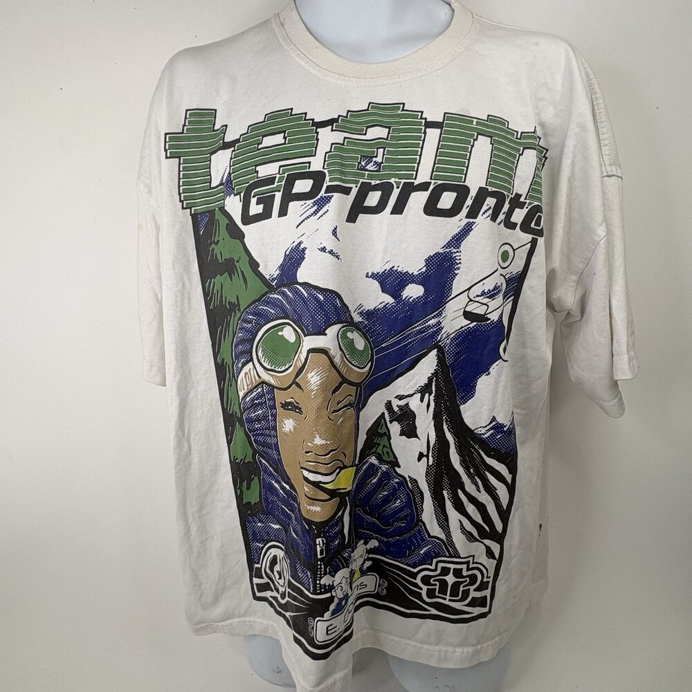Team GP Pronto Ski Graphic T Shirt Mens L White E Downs 15